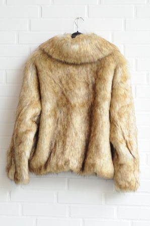 Jakke Traci Faux Fur Natural Fox str.: 38