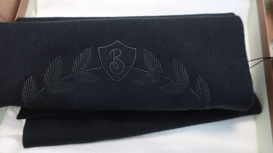 Halstørklæde BURBERRY Embroidered Oak Leaf Crest Cashmere 