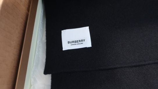 Halstørklæde BURBERRY Embroidered Oak Leaf Crest Cashmere 