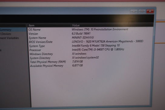 Computer LENOVO ThinkCentre M720q