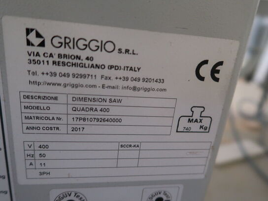 Formatsav / Panelsav GRIGGIO Quadra 400