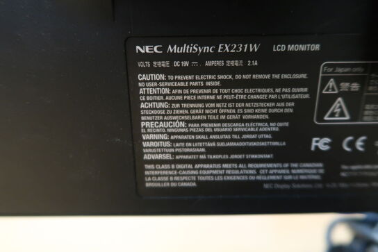 NEC Multisyns EX231W 23" skærm