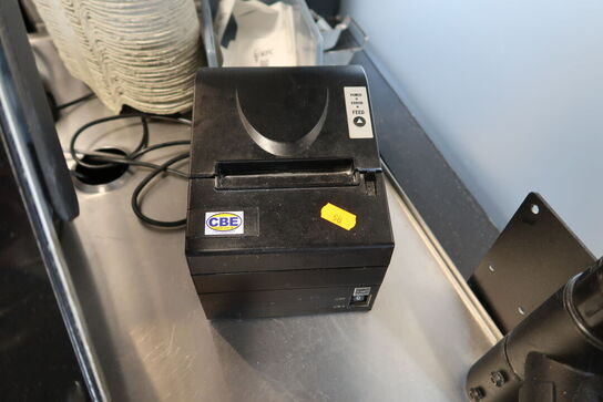 Kasseapparat CBE, bonprinter, betalingsterminal, pengeskuffe m.m.