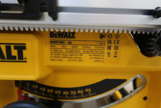 Bordrundsav, Dewalt DWE7485-QS