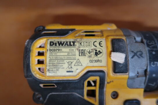 Akku Boremaskine, DeWalt DCF791