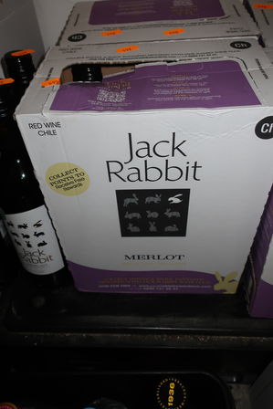 6 flasker rødvin JACK RABBIT MERLOT