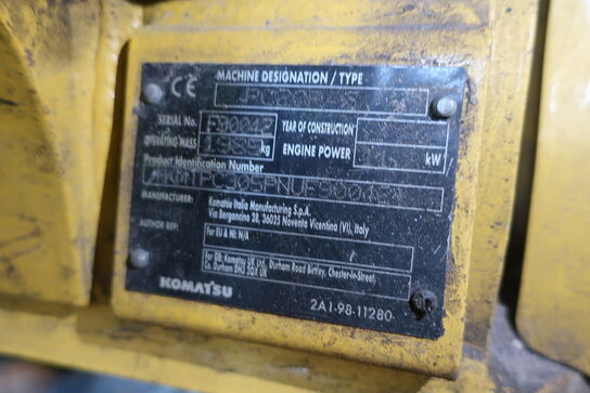 Minigraver KOMATSU PC20R-5 SN: F90042