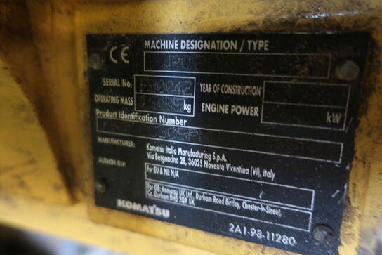 Minigraver KOMATSU PC20R-5 SN: F90042