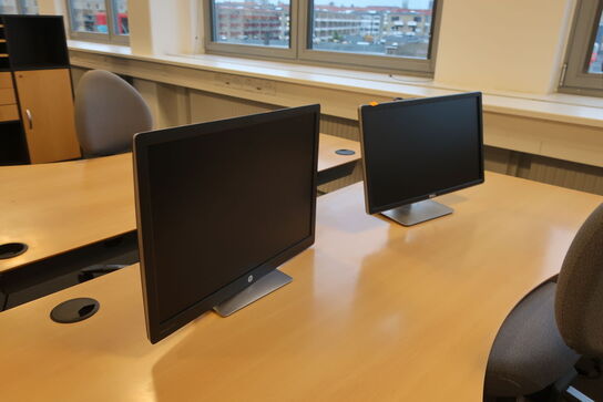 4 stk. monitorer HP samt DELL 