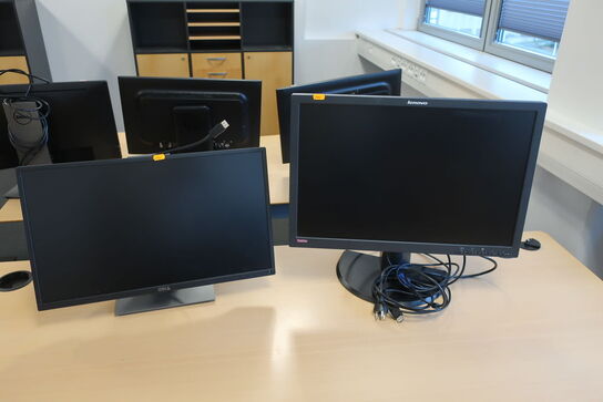 2 stk. computerskærme LENOVO Thinkvision DELL P2417Hb