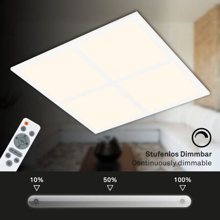 3 stk. briloner led rgb slim panel m. remote ø 44,5 cm(ubrugt)