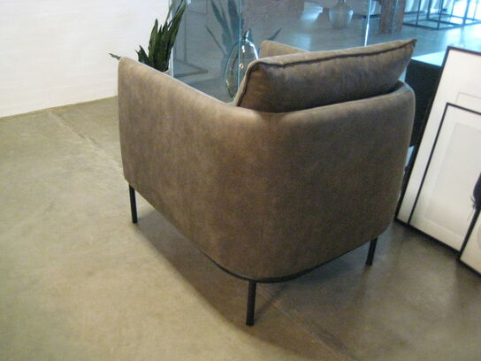 Lounge stol, grayblack microfiber