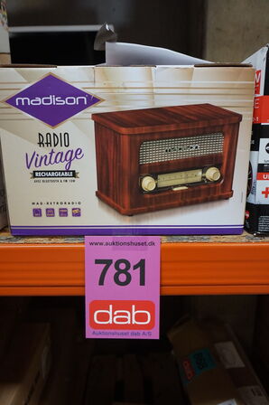 Madison Vintage Radio m. Bluetooth og FM (Træ)