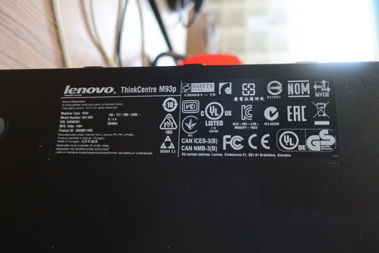 Stationær computer LENOVO ThinkCentre M93p