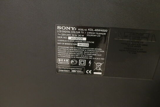 TV SONY KDL46W4000 u. fjernbtjening