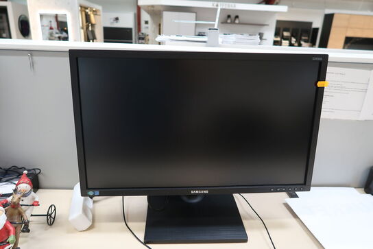 Computerskærm SAMSUNG S24E650, tastatur, mus, computer LENOVO