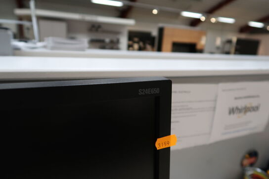 Computerskærm SAMSUNG S24E650, tastatur, mus, computer LENOVO