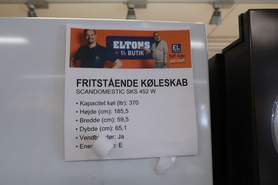 SCANDOMESTIC SKS 452 W – FRITSTÅENDE KØLESKAB