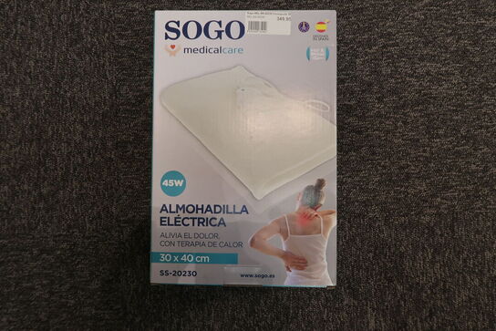 2 stk. Sogo Elektrisk Varmepude 30x40 cm 45W