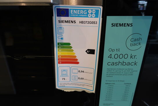 Siemens extraKlasse HB372G0S3 indbygningsovn