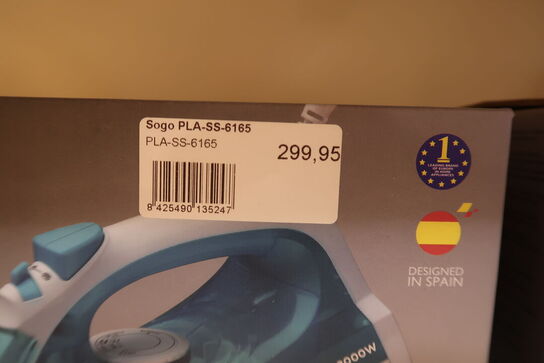 SOGO dampstrygejern 2000 watt