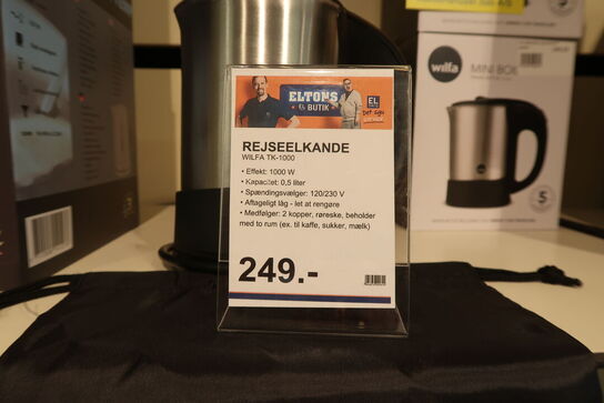 Wilfa TK-1000 rejse-elkedel stål 0,5 liter