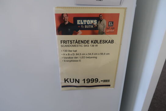 Scandomestic SKS 136 W Køleskab -130 liter