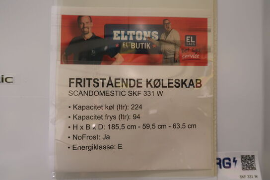 Scandomestic SKF 331 W - Fritstående køleskab