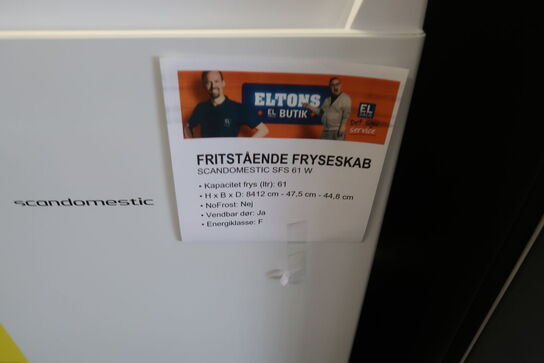 Scandomestic SFS 61 W Fritstående fryseskab