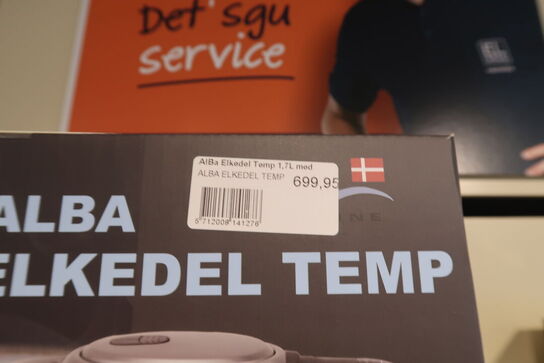 ALBA elkedel temperatur børstet stål 1,7 liter