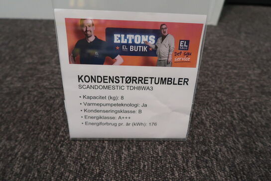 Scandomestic TDH8WA3 Kondenstørretumbler