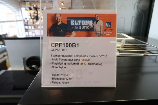 Climadiff CPF100B1 Vinkøleskab/Vinskab - Sort