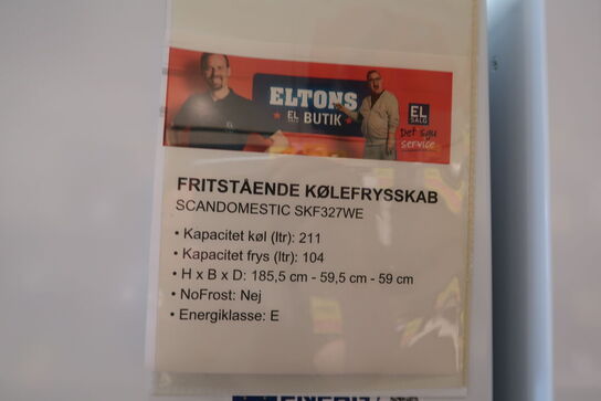 Scandomestic Kølefryseskab SKF327WE