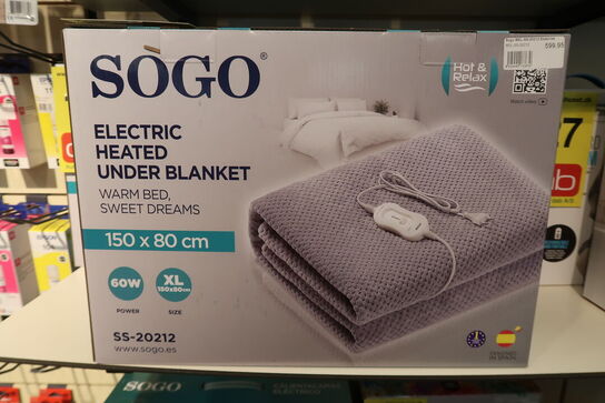 Sogo varmetæppe el grå 150 x 80 cm