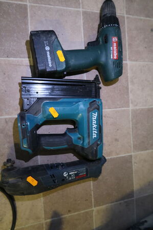 3 stk. akku håndværktøj MAKITA, BOSCH, METABO