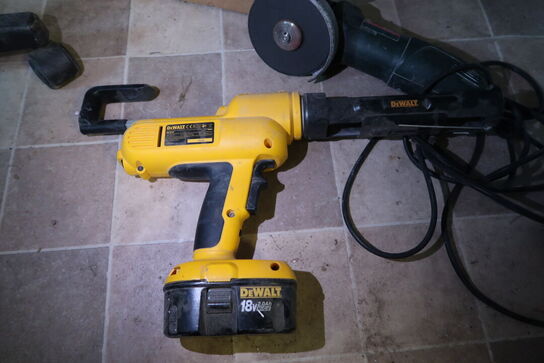 Vinkelsliber, akku fugepistol DEWALT DC547 med batteri