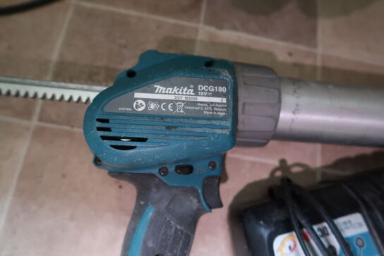 Akku fugepistol MAKITA DCG180 med lader samt vinkelsliber