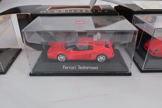 3 stk. modelbiler HERPA Ferrari F40, 348 tb, Testarossa