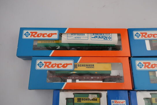 6 stk. modellastbiler ROCO 1569, 46209, 46306, 46356 m.fl.