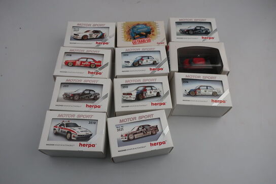 11 stk. modelbiler HERPA 3511, 3513, 3510, 3521, 3516 m.fl.