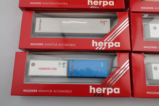 8 stk. modelcontainere HERPA 7538, 7537