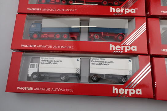 8 stk. modellastbiler HERPA 820026, 141055, 836008, 822044 m.fl.