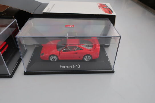 3 stk. modelbiler HERPA Ferrari F40, 348 tb, Testarossa