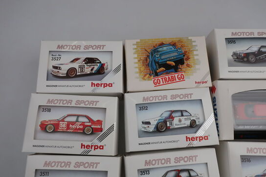 11 stk. modelbiler HERPA 3511, 3513, 3510, 3521, 3516 m.fl.