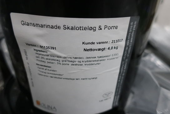 84 kg. Glansmarinade skalotteløg/porre (bedst før 10-23)