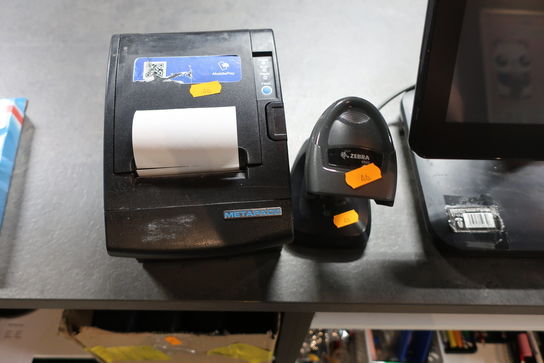 POS terminal, bonprinter, kasseskuffe og scanner