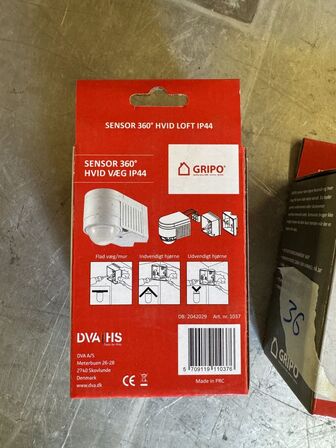 Gripo Sensor 360  grader 2 stk (Varen er ny)