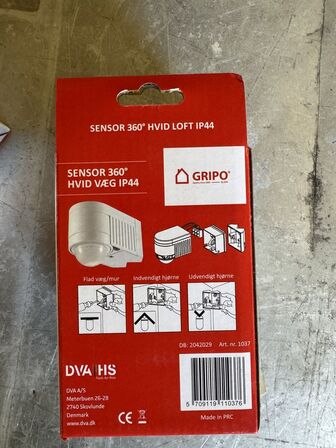 Gripo Sensor 360  grader 2 stk (Varen er ny)