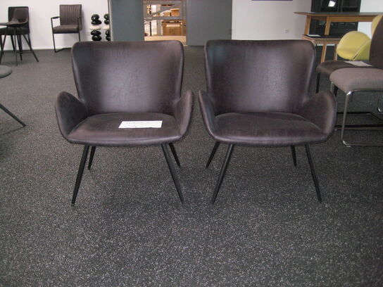  Lounge stol, deep black microfiber