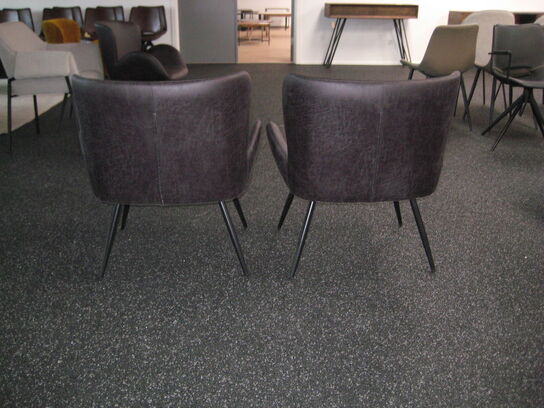  Lounge stol, deep black microfiber